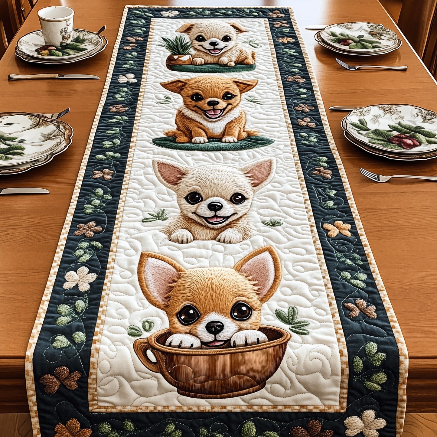 Chihuahua Quilted Table Runner GFTOMA867