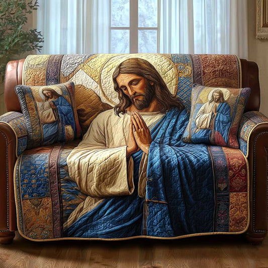 Light of Faith Quilted Sofa Cover GFTOMA8714