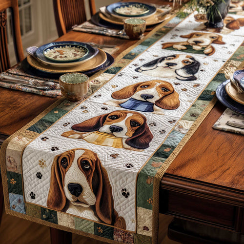 Basset Hounds Quilted Table Runner GFTOMA8742