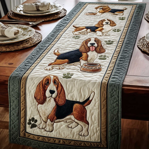 Basset Hounds Quilted Table Runner GFTOMA8745