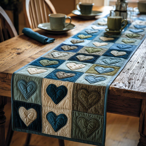 Emerald Heart Quilted Table Runner GFTOMA8751