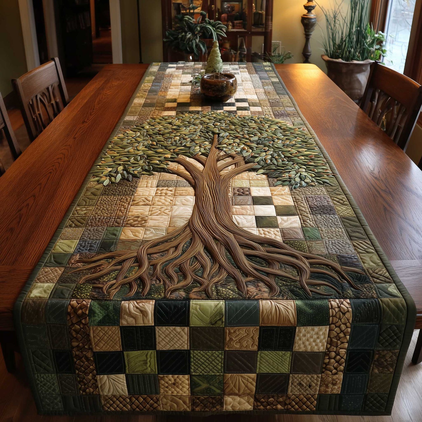 Eternal Roots Quilted Table Runner GFTOMA8754