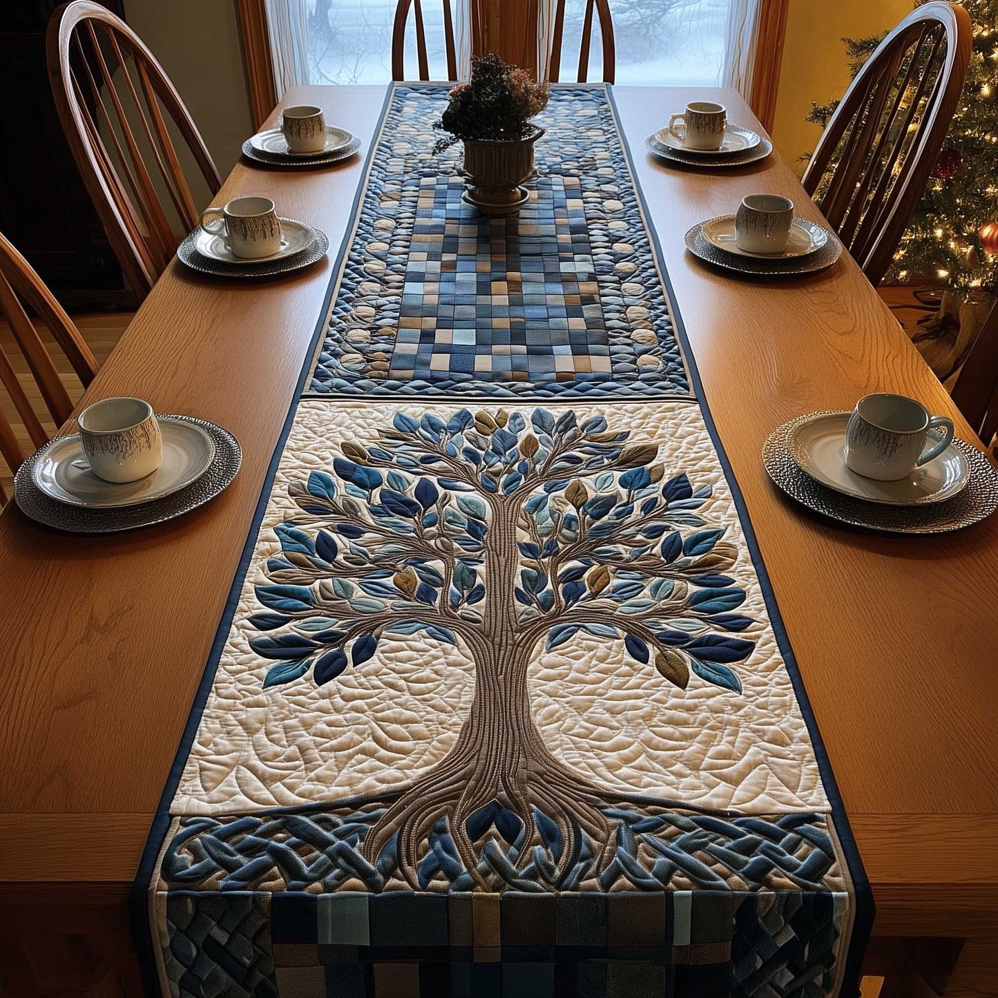 Celestial Tree Quilted Table Runner GFTOMA8757