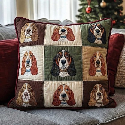 Basset Hounds Quilted Pillow Case GFTOMA8760