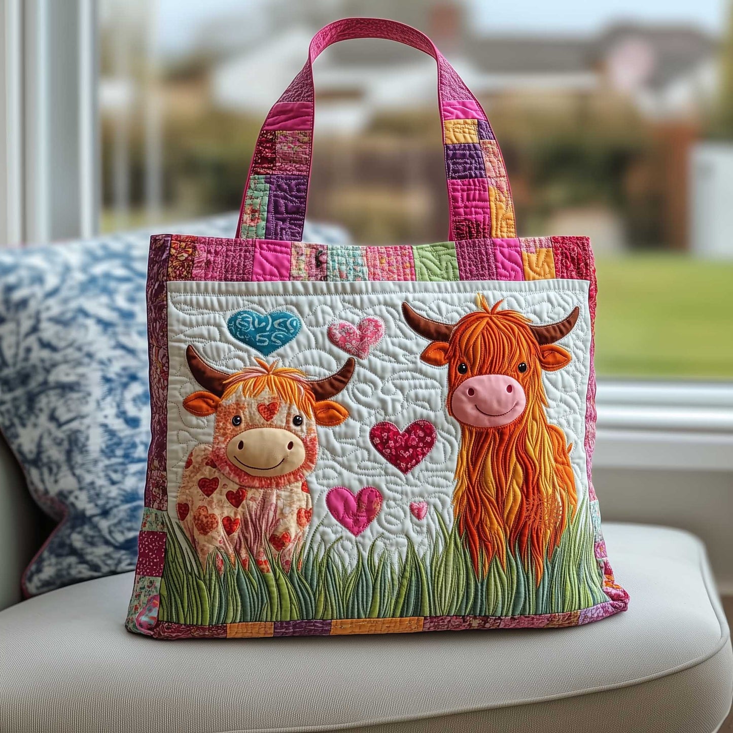 Farmhouse Cow  Quilted Tote Bag GFTOMA8763