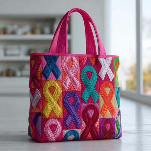 Ribbon of Hope Quilted Tote Bag GFTOMA8768