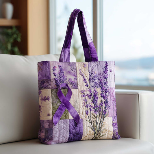 Ribbon of Hope Quilted Tote Bag GFTOMA8773
