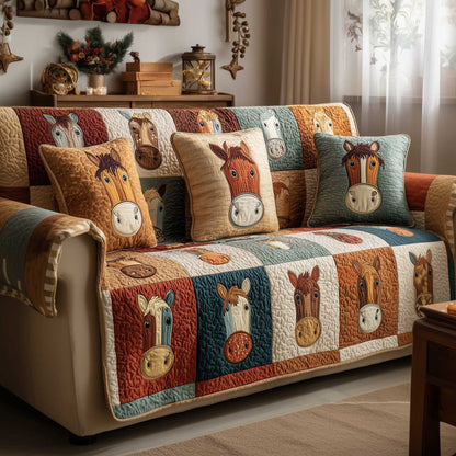 Horse Spirit Quilted Sofa Cover GFTOMA8782