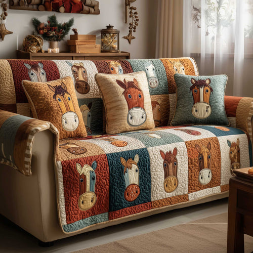 Horse Spirit Quilted Sofa Cover GFTOMA8782