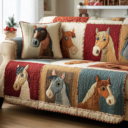 Horse Spirit Quilted Sofa Cover GFTOMA8783