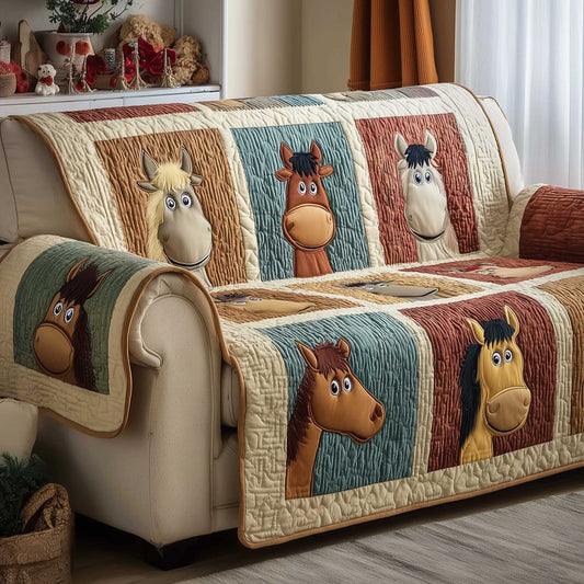 Horse Spirit Quilted Sofa Cover GFTOMA8784
