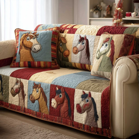 Horse Spirit Quilted Sofa Cover GFTOMA8785