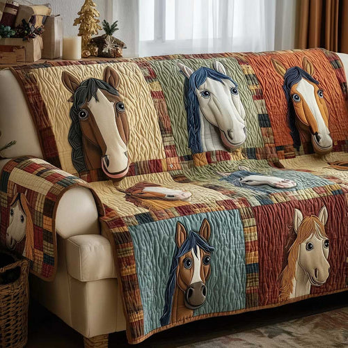 Horse Spirit Quilted Sofa Cover GFTOMA8786