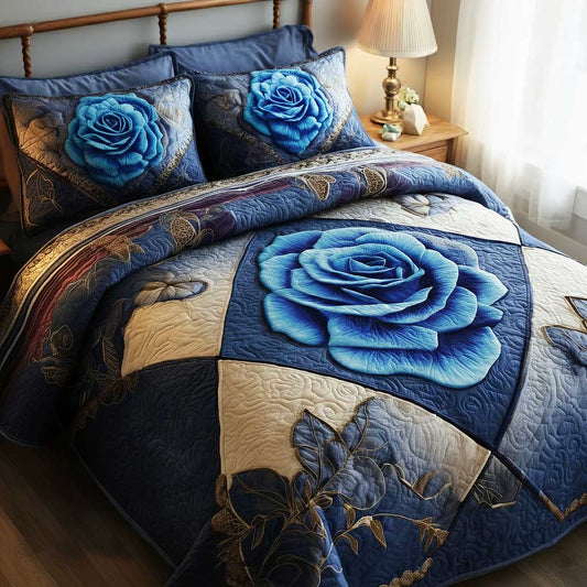 Rose Garden 3-Piece Quilted Bedding Set GFTOMA8812