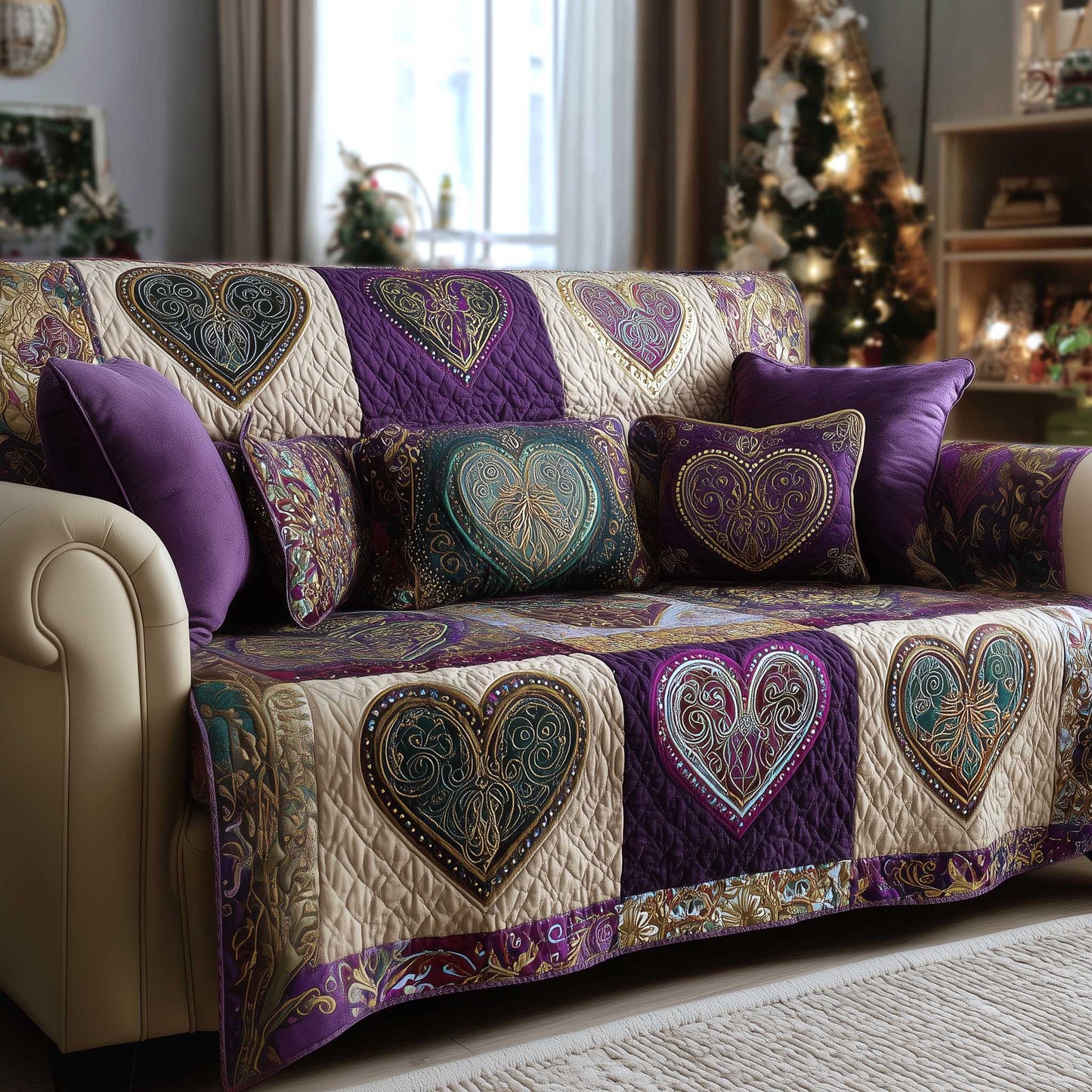 Heartloom Quilted Sofa Cover GFTOMA8862