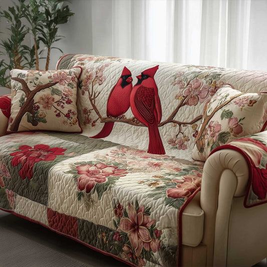 Cardinal Love Quilted Sofa Cover GFTOMA8868