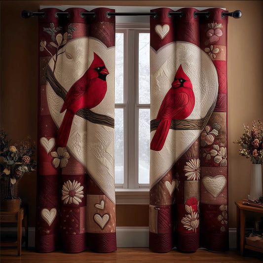Cardinal Love Quilted Curtains GFTOMA8869