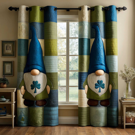 Shamrock Gnome Quilted Curtains GFTOMA8876