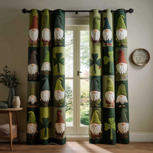 Shamrock Gnome Quilted Curtains GFTOMA8877