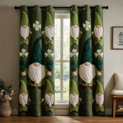Shamrock Gnome Quilted Curtains GFTOMA8878