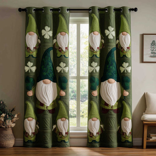 Shamrock Gnome Quilted Curtains GFTOMA8878