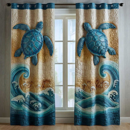 Turtle Oasis Quilted Curtains GFTOMA8880