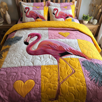 Flamingo 3-Piece Quilted Bedding Set GFTOMA8902