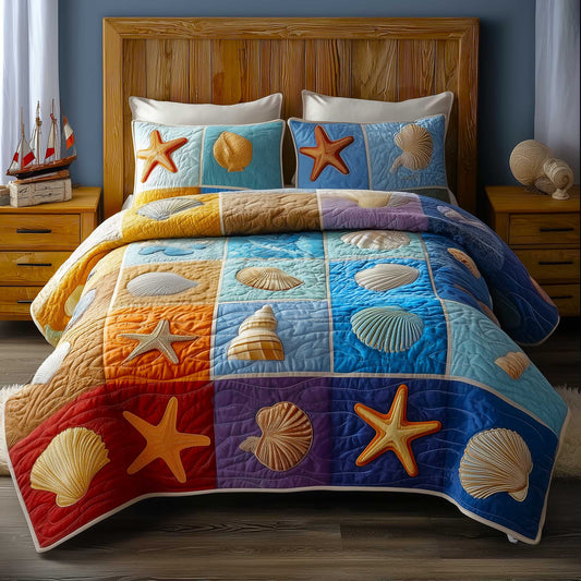 Ocean Breeze 3-Piece Quilted Bedding Set GFTOMA8907
