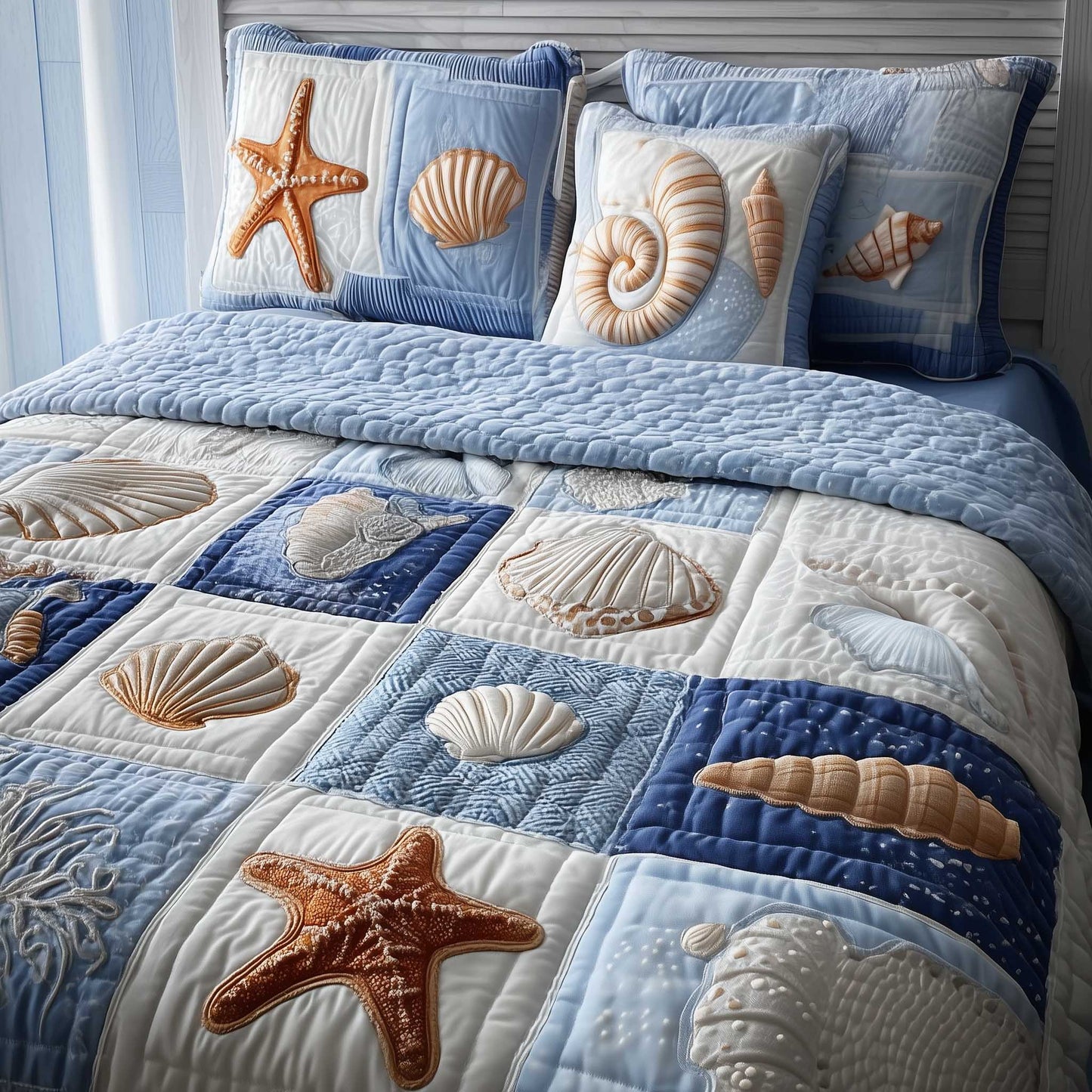 Ocean Breeze 3-Piece Quilted Bedding Set GFTOMA8911
