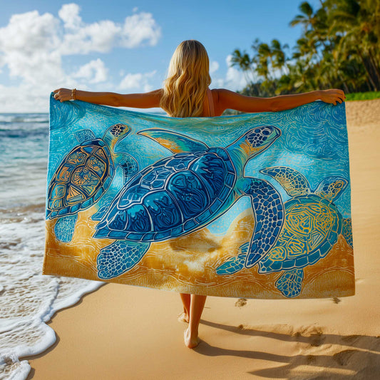 Turtle Oasis Beach Towel GFTOMA8923