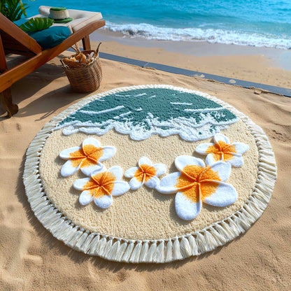Plumeria Round Beach Towel GFTOMA8930