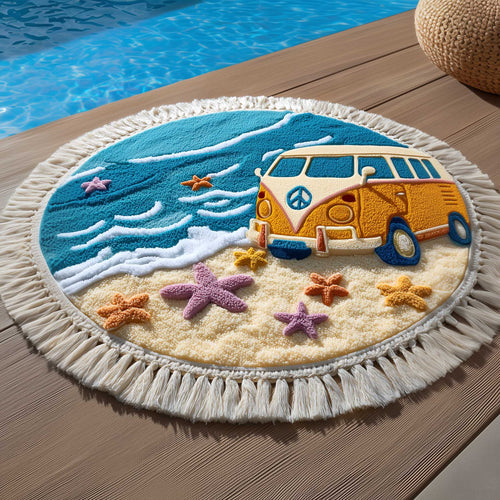 Free Spirit Van Round Beach Towel GFTOMA8933