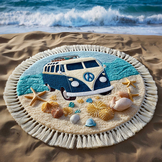 Free Spirit Van Round Beach Towel GFTOMA8935