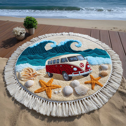 Free Spirit Van Round Beach Towel GFTOMA8936