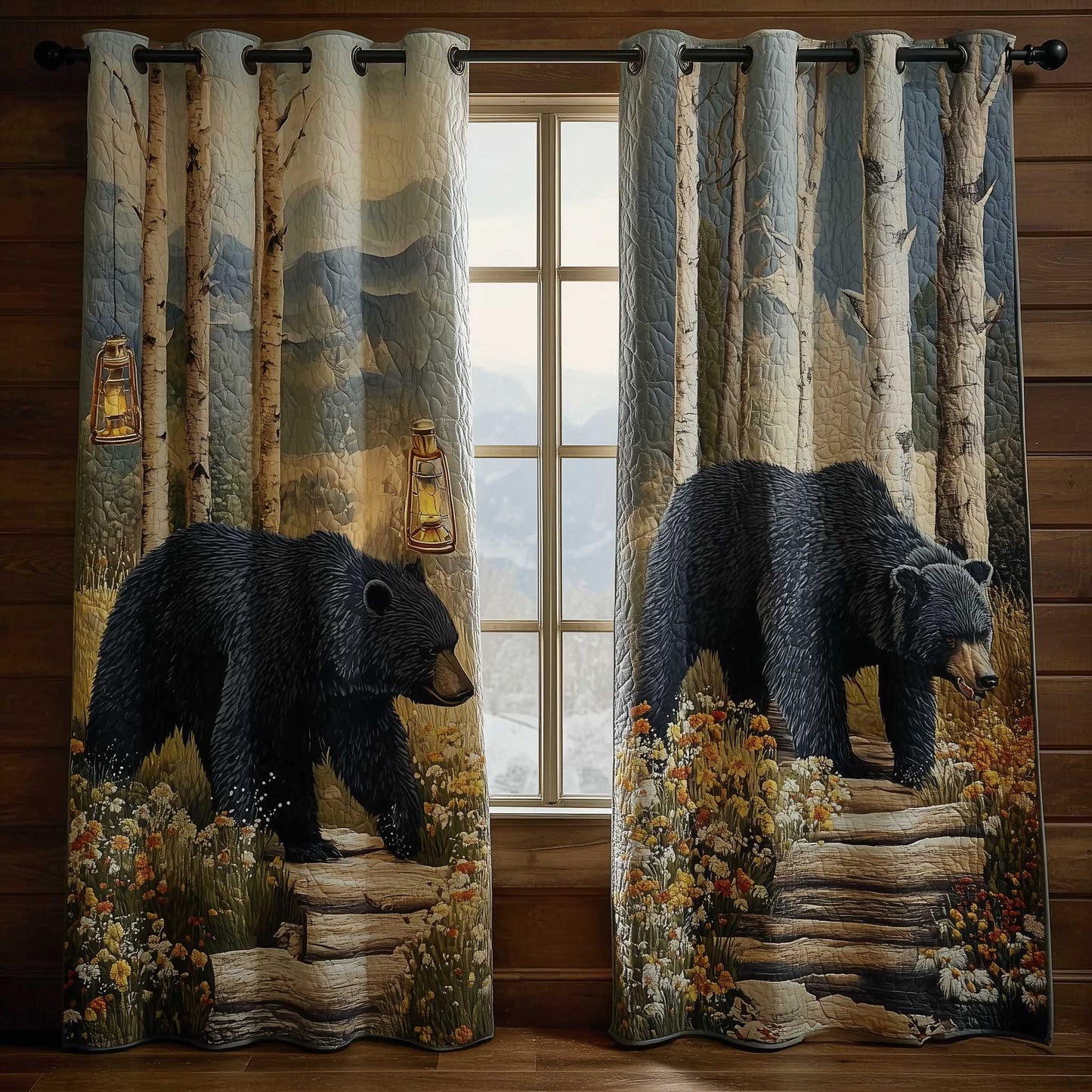 Wilderness Bear Quilted Curtains GFTOMA8948