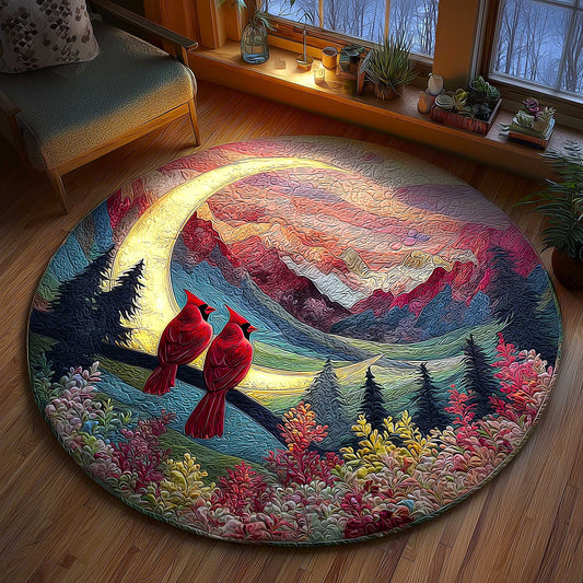 Cardinal Love Quilted Round Mat GFTOMA8990