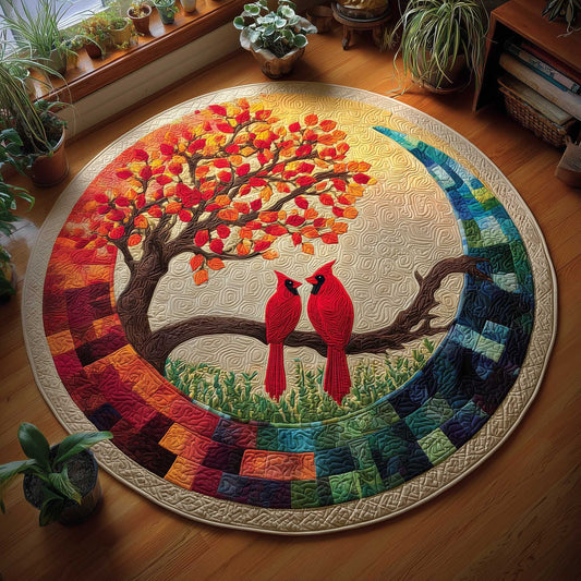 Cardinal Love Quilted Round Mat GFTOMA8991