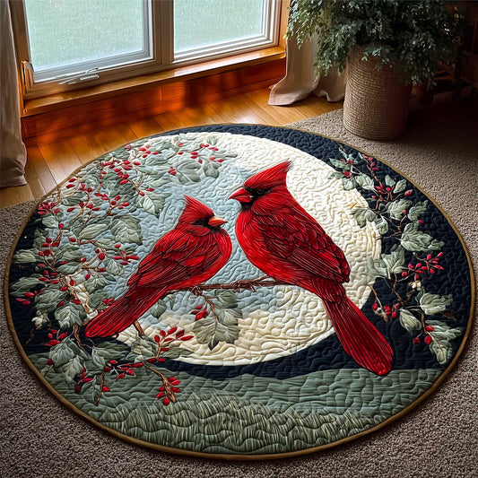 Cardinal Love Quilted Round Mat GFTOMA8992