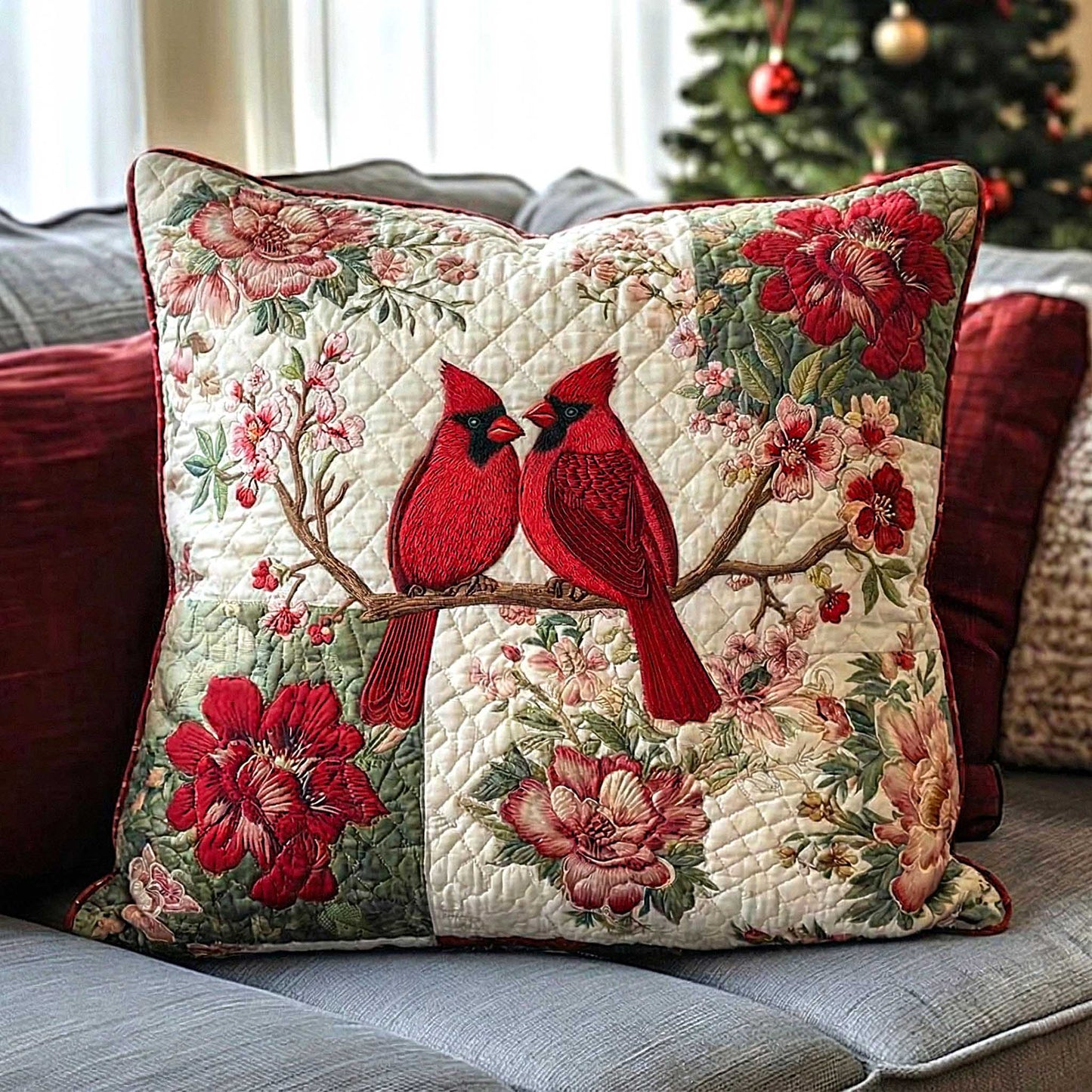 Cardinal Love Quilted Pillow Case GFTOMA8994