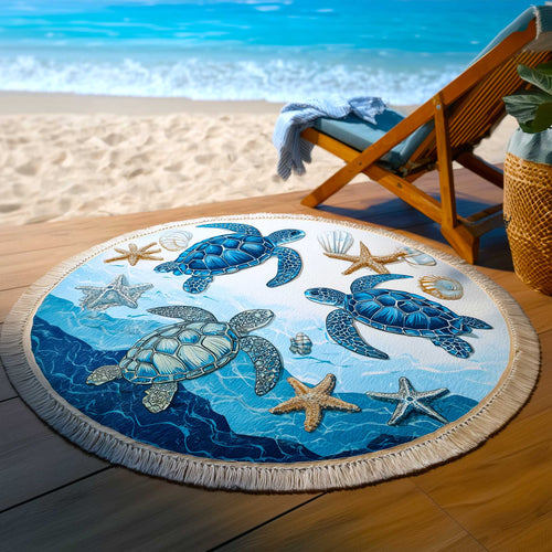 Ocean Breeze Round Beach Towel GFTOMA8996