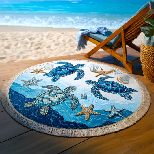 Ocean Breeze Round Beach Towel GFTOMA8996