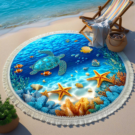 Ocean Breeze Round Beach Towel GFTOMA8997