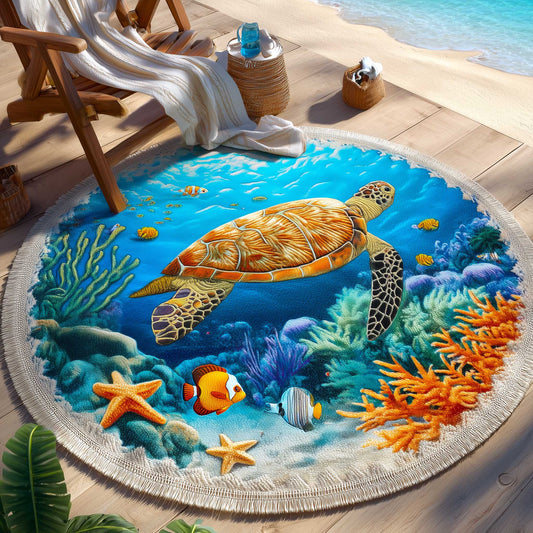 Ocean Breeze Round Beach Towel GFTOMA8998