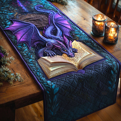 Bookbound Dragon Quilted Table Runner GFTOMA9033