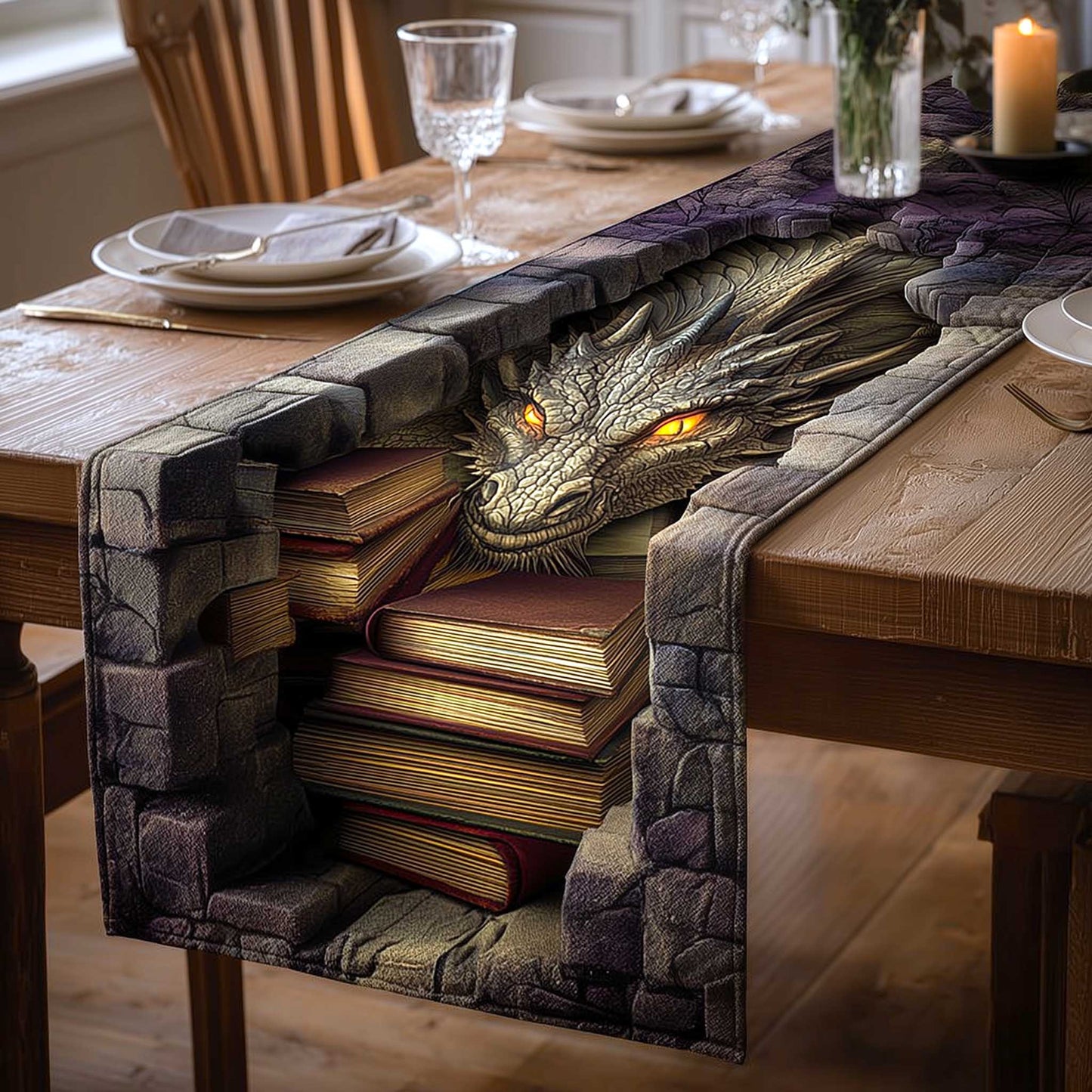 Dragon Hoard Quilted Table Runner GFTOMA9037