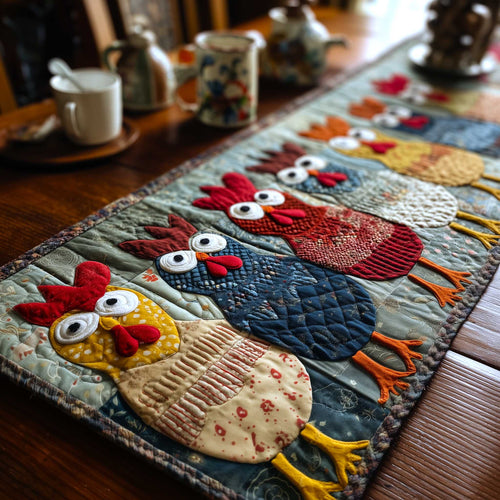 Funny Chickens Quilted Table Runner GFTOMA9040