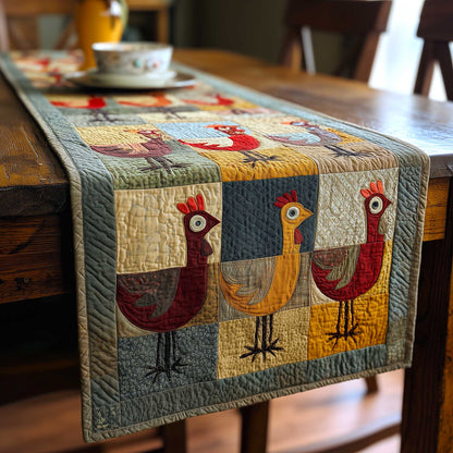 Funny Chickens Quilted Table Runner GFTOMA9044