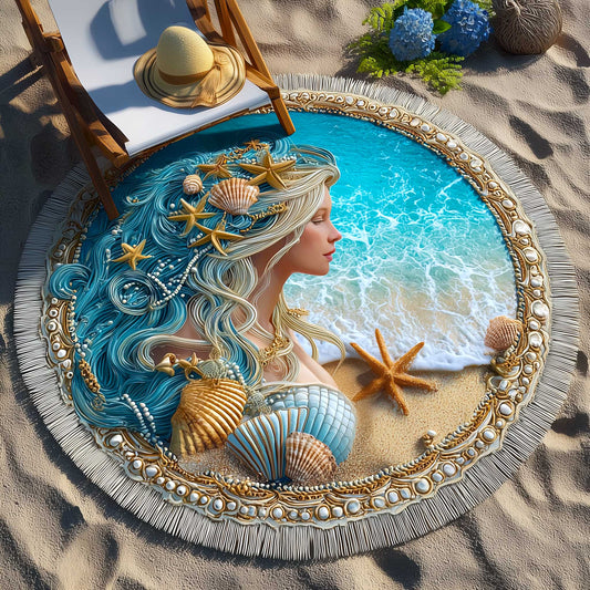 Ocean Breeze Round Beach Towel GFTOMA9049