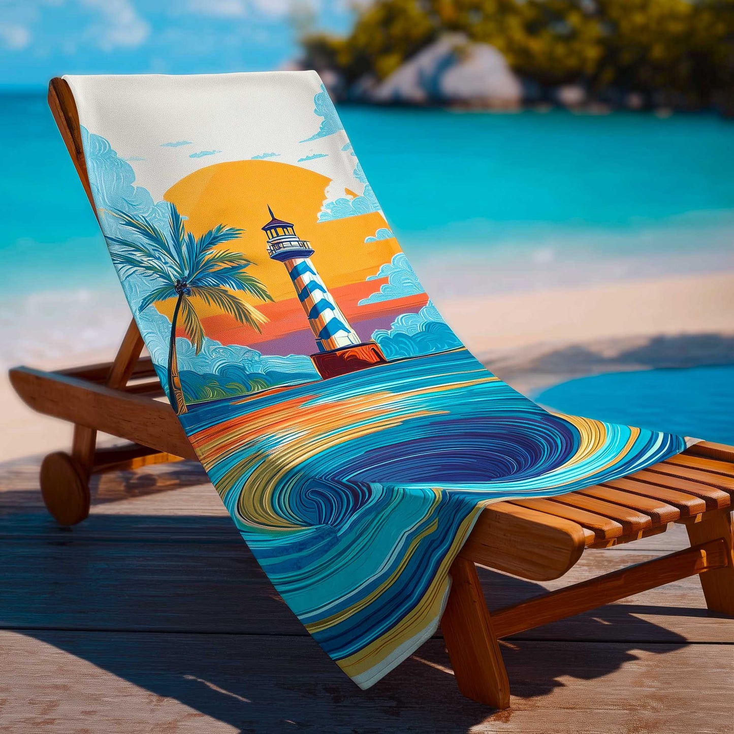 Lighthouse Glow Beach Towel GFTOMA9056
