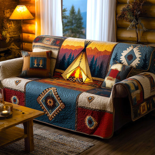 Tribal Comfort Quilted Sofa Cover GFTOMA9086